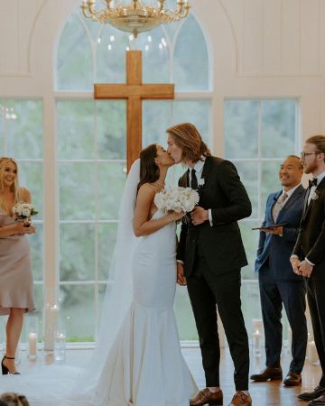 Trevor Lawrence and Marissa Mowry's wedding picture. 